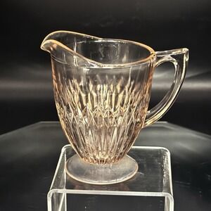 Vintage Jeanette Pink‎ Depression Glass Anniversary Pedestal Creamer